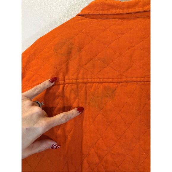 Boulder Creek Orange Hunting Long Sleeve Quilted Button Up Shirt Men's XXL Tall - Picture 6 of 14